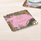 Elegant Gold Pink 50 Fantastischer Geburtstag Untersetzer (angewinkelt)