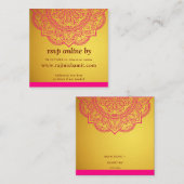 Elegant Gold Pink Mandala & Indian Wedding RSVP Begleitkarte (Vorne/Hinten)