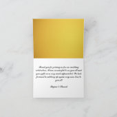 Elegant Gold Pink Paisley Indian Hindu Wedding Tha Dankeskarte (Innenseite)