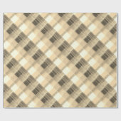 Elegant Gold Plaid Country Cottage Geschenkpapier (Flach)