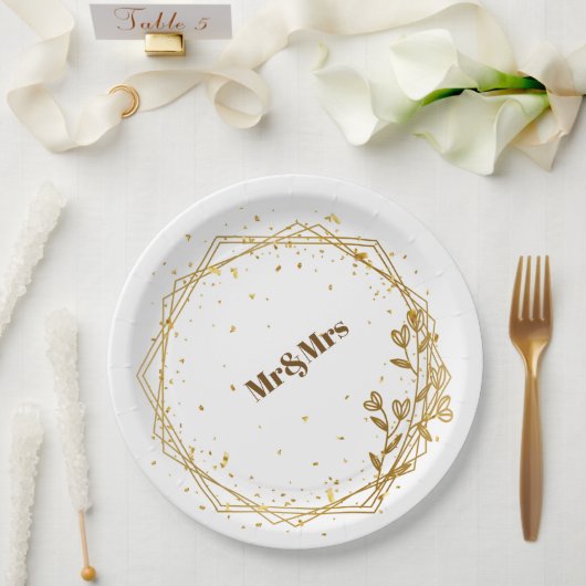 Elegant gold plate  pappteller (Hochzeit)