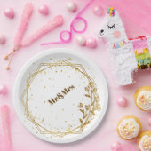 Elegant gold plate  pappteller (Party)