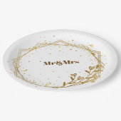 Elegant gold plate  pappteller (Schrägansicht)