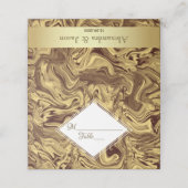 Elegant Gold Platzkarte (Außenseite Aufgefaltet)