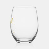 Elegant Gold Polka dot "Dankbar" Weinglas Ohne Stiel (Links)