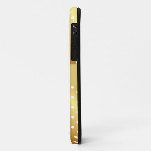 Elegant Gold Polka Dot Monogram iPhone Case (Hinten/Links)