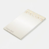 Elegant Gold Polka Dots, Confetti-Personalisiert Post-it Klebezettel (angewinkelt)