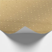Elegant Gold Polka Dots Geschenkpapier (Ecke)