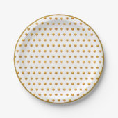 Elegant Gold Polka Dots Pappteller (Vorderseite)