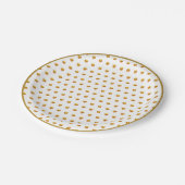 Elegant Gold Polka Dots Pappteller (Schrägansicht)