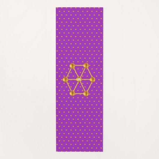 Elegant Gold Polka Dots Yogamatte (Vorderseite)