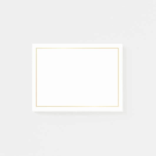 Elegant Gold Post-it Klebezettel (Vorderseite)