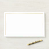 Elegant Gold Post-it Klebezettel (Auf Schreibtisch)