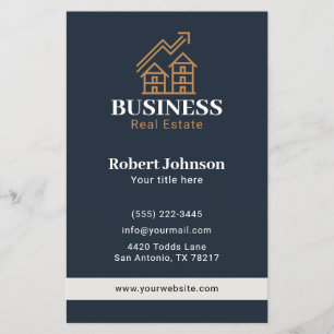 Elegant Gold Property Logo Immobilien Flyer