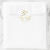 Elegant Gold Pumpkin Hochzeit im Herbst Vielen Dan Runder Aufkleber (Tasche)