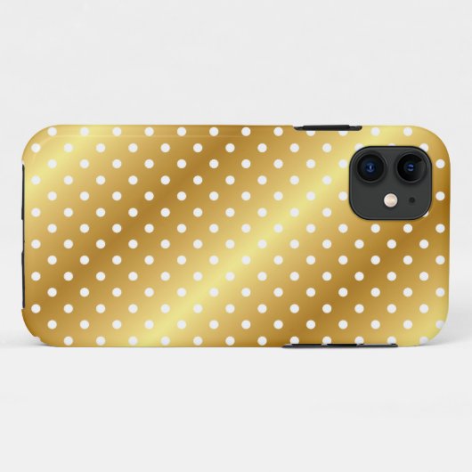 Elegant Gold Punkt iPhone Case (Rückseite (Horizontal))