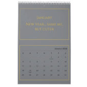 Elegant Gold Quote Calendar 2026 Kalender (Jan 2026)