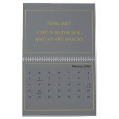 Elegant Gold Quote Calendar 2026 Kalender (Feb 2026)