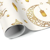 Elegant Gold Ramadan Greeting Arabic Calligraphy Geschenkpapier (Rolleneckpunkt)