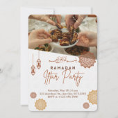 Elegant Gold Ramadan Iftar Einladung mit Foto (Vorderseite)