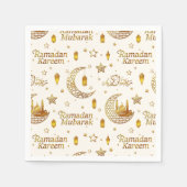Elegant Gold Ramadan Kareem Calligraphy Iftar Serviette (Vorderseite)
