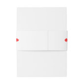 Elegant Gold Red Daisy Etching Einladungen Einladungsbanderole (Rückseitenbeispiel)