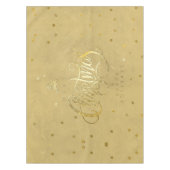 Elegant Gold Reindeer Gold Briefe Weihnachten Klei Tischdecke (Vorderseite)