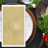 Elegant Gold Reindeer Gold Briefe Weihnachten Serviette