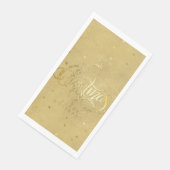 Elegant Gold Reindeer Gold Briefe Weihnachten Serviette (Ecke)