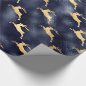 Elegant Gold Rentier Weihnachten Geschenkpapier (Ecke)
