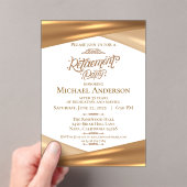 Elegant Gold Retirement Party  Acryleinladungen (Insitu (Handheld))