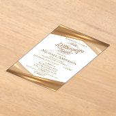 Elegant Gold Retirement Party  Acryleinladungen (Ablage )