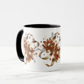 Elegant Gold Ribbon Autumn Harvest Combo Coffee Tasse (Vorderseite Links)