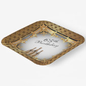 Elegant Gold Rim 65. Geburtstagsparty Pappteller (Gewinkelt)