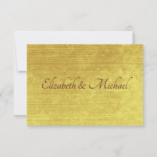 Elegant Gold Rings Wedding QR Code UAWG RSVP Karte (Rückseite)