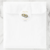 Elegant Gold Rings Wedding Vielen Dank Sticker (Tasche)