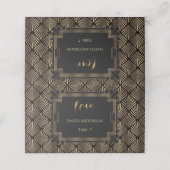 Elegant Gold Roaring Große Gatsby Hochzeit der 192 Platzkarte (Außenseite Aufgefaltet)