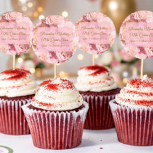 Elegant Gold Rosa Rose Floral Quinceñera