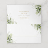 Elegant Gold Rustikale Landschaft eingewickelt Platzkarte (Außenseite Aufgefaltet)