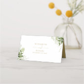 Elegant Gold Rustikale Landschaft eingewickelt Platzkarte (Rückseite)