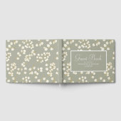 Elegant Gold Sage Green Greenery Eukalyptus Blätte Gästebuch (Voll)