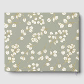 Elegant Gold Sage Green Greenery Eukalyptus Blätte Gästebuch (Rückseite)