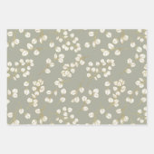 Elegant Gold Sage Green Greenery Eukalyptus Blätte Geschenkpapier Set (Vorderseite 3)