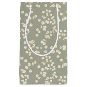 Elegant Gold Sage Green Greenery Eukalyptus Blätte Kleine Geschenktüte (Vorderseite)