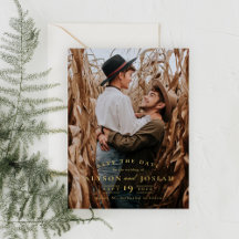 Elegant Gold Save the Date