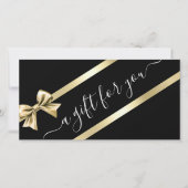 ELEGANT, GOLD, SCHWARZ, RIBBON-GESCHÄFTSBESCHEINIG (Vorderseite)