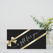 ELEGANT, GOLD, SCHWARZ, RIBBON-GESCHÄFTSBESCHEINIG (Stehend Vorderseite)