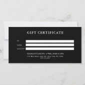 ELEGANT, GOLD, SCHWARZ, RIBBON-GESCHÄFTSBESCHEINIG (Rückseite)