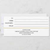 ELEGANT GOLD SCRIPT BUSINESS LOGO GIFT BESCHEINIGU (Rückseite)