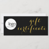 ELEGANT GOLD SCRIPT BUSINESS LOGO GIFT BESCHEINIGU (Vorderseite)